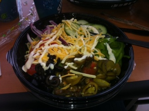 "Calorie neutral" Subway salad